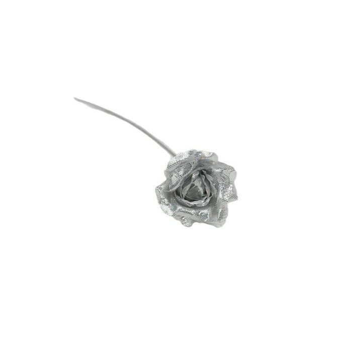 FIORE ROSA LAME 3.5CM ARGENTO